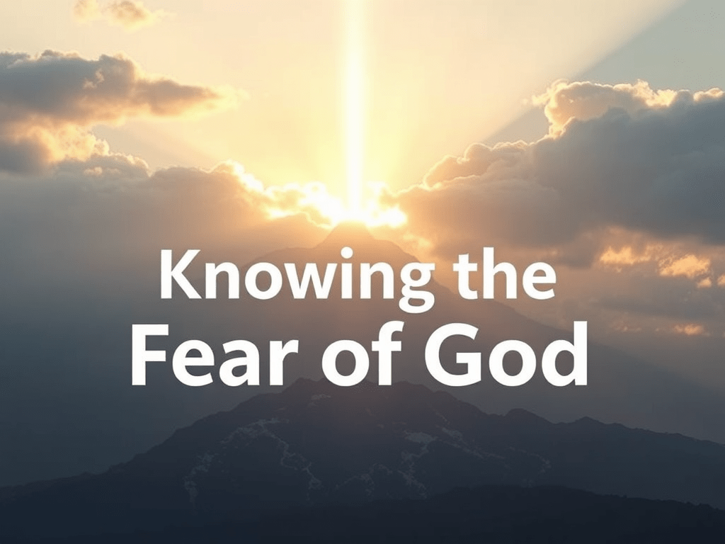 Knowing the Fear of&nbsp;God